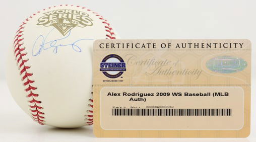 Alex Rodriguez Autographed World Series Baseball