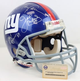 NY Giants 18 Signature Full Size Football Helmet