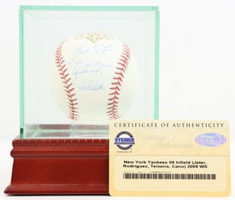 Jeter Rodriguez Teixeira & Cano Autographed Ball