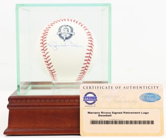 Mariano Rivera Autographed Retirement Logo Ball