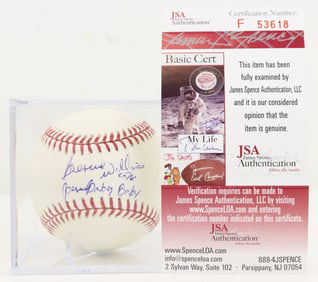 Bernie Williams Autographed Baseball