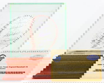 2006 NY Yankee Team Autographed Baseball