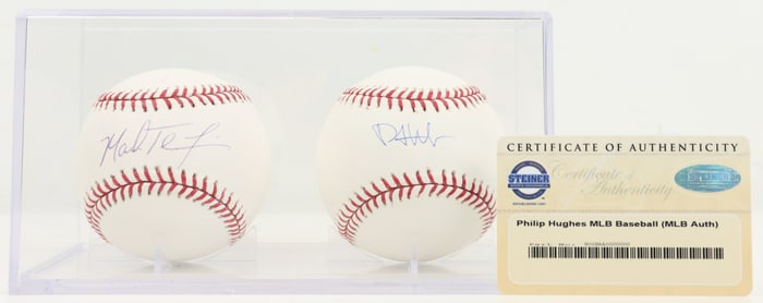 Philip Hughes & Mark Texeira Autographed Balls