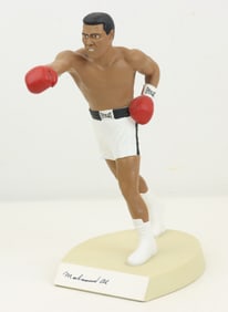 Muhammad Ali Autographed Figurine by Salvino