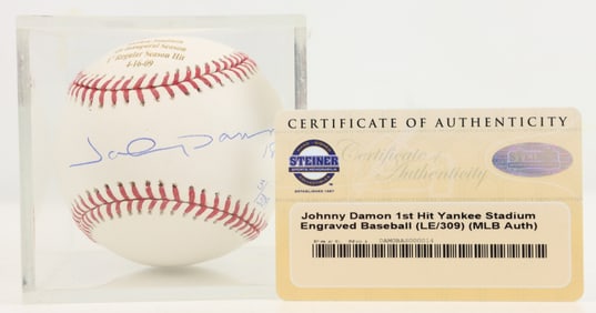 Johnny Damon Autographed Baseball