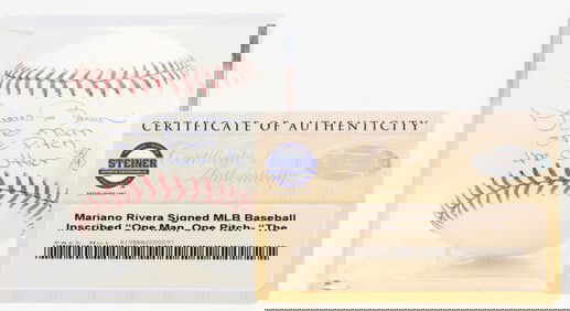 Mariano Rivera Autographed & Inscribed Baseball