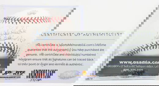 Derek Jeter Ltd Edition (10/11) Autographed Ball