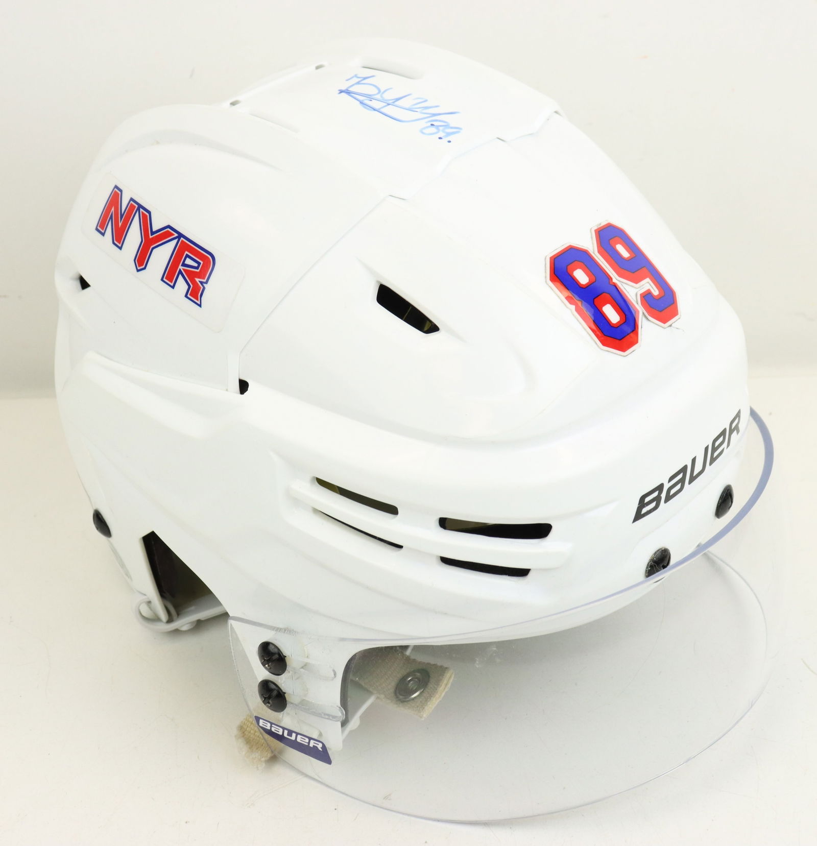 Pavel Buchnevich Autographed Game Used Helmet (1 of 9)