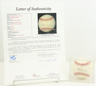 Muhammad Ali Autographed Baseball