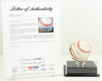 Ted Williams & Stan Musial Autographed Baseball