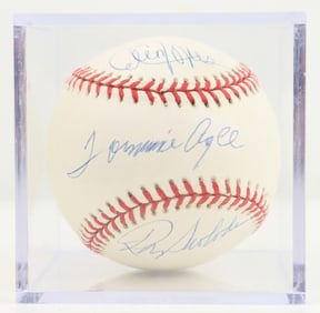 Jones, Agee & Swoboda Autographed Baseball