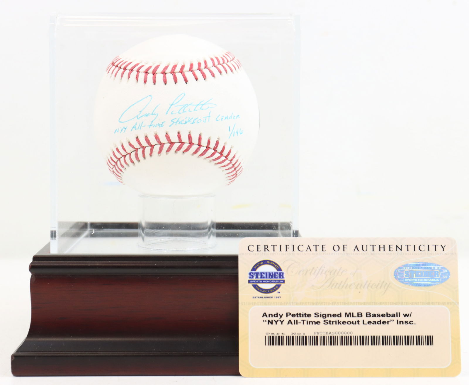 Andy Pettitte Ltd Edition Autographed Baseball (1 of 8)