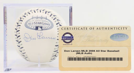 Don Larsen Autographed All-Star Game Ball