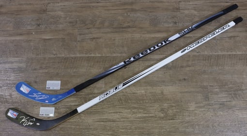 Richards & Hayes Autographed Hockey Sticks
