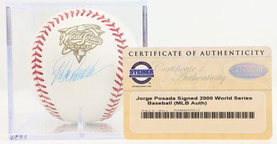 Jorge Posada Autographed World Series Ball