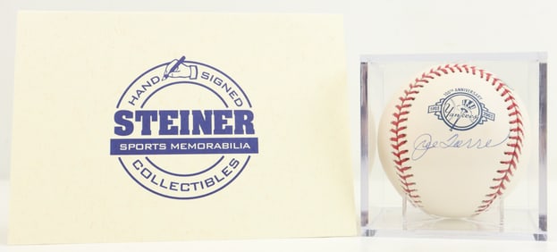 Joe Torre Autographed Yankees 100th Anniv. Ball