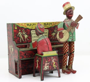 Strauss Tin Lithograph Minstrel Team