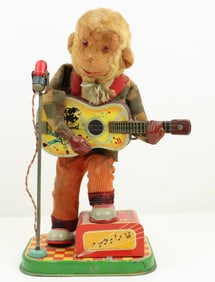 Alps Tin Lithograph Musical Monkey