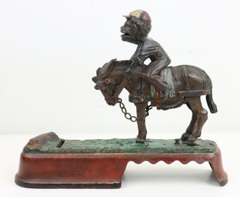 J & E Stevens Cast Iron Mechanical Bank