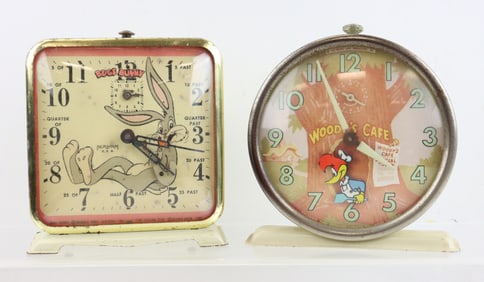 Bugs Bunny & Woody Woodpecker Alarm Clocks