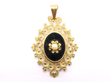 18k YG Brooch