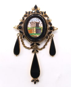 19th c. Micromosaic Pin