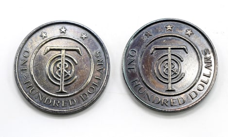 Tiffany & Co Sterling Silver $100 Money Coins