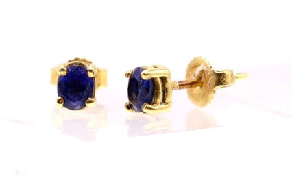 18k YG Sapphire Earrings