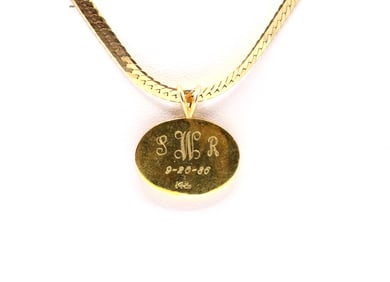 14k YG Necklace and Pendant
