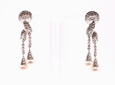 18k WG Diamond Earrings