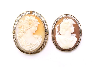 Gold Cameo Pins