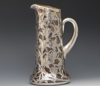 Alvin Fine Silver Overlay Pitcher