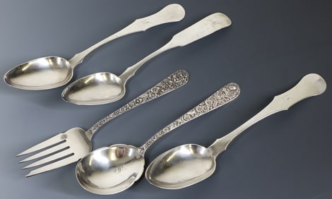 S. Kirk and Son Coin and Sterling Silver Serving Flatware