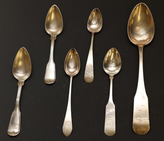 Rhode Island and Vermont Coin Silver Spoons
