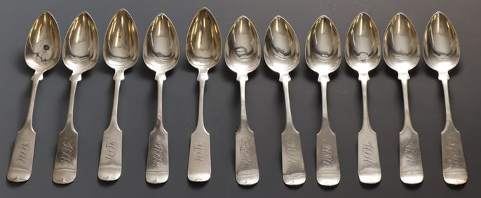 Frederick Lockwood Coin Silver Teaspoons