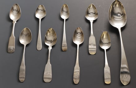 18th C. New York City Coin Silver Spoons