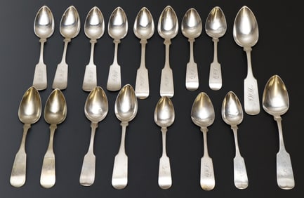 19th C. New York Coin Silver Spoons