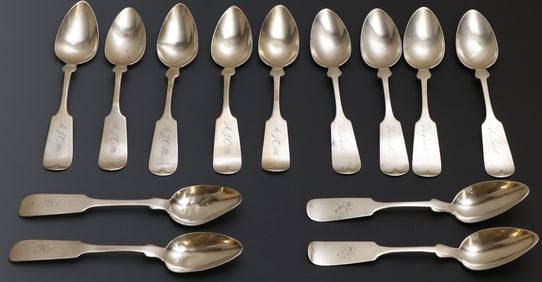 Wood and Hughes Sterling and Coin Silver Spoons