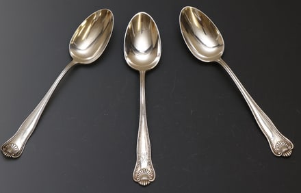 Frank W. Smith "Newport Shell" Sterling Silver Tablespoons
