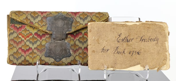 John Stevens Jr. Woolen Needlework Pocketbook, American, 18th century