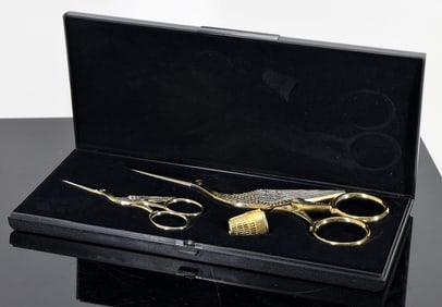 Scully & Scully Embroidery Scissors and Thimble