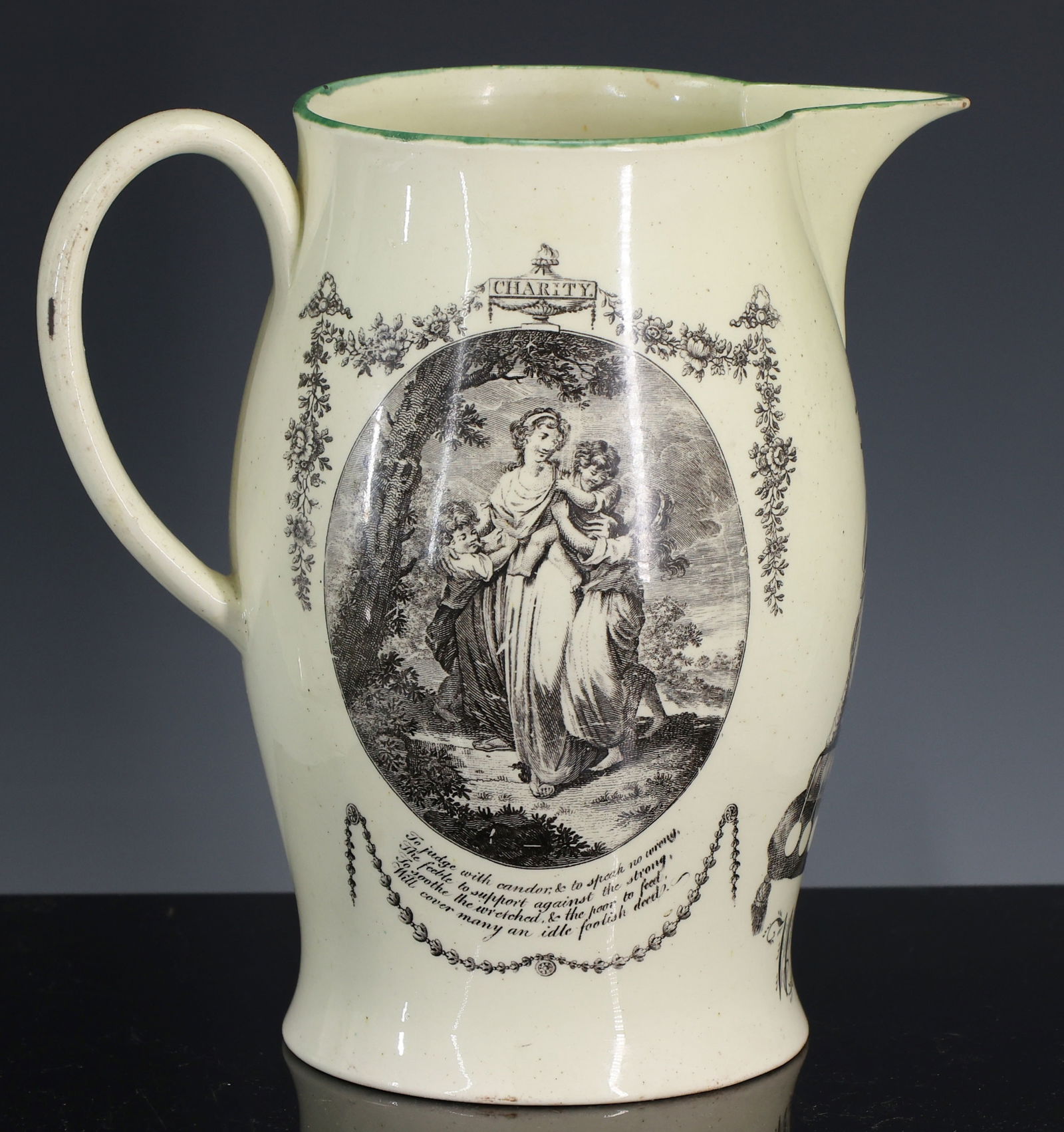 English Creamware Presentation Jug (1 of 10)