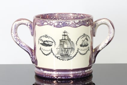 Sunderland Lustre Double Handled Mug