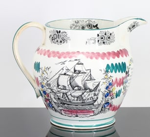 19th C. English Creamware Jug