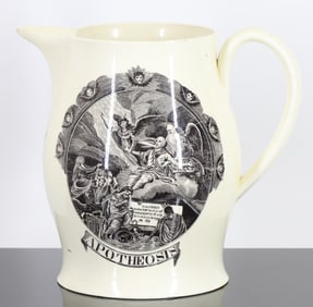 Staffordshire Transferware Jug, "Apotheosis of Washington"