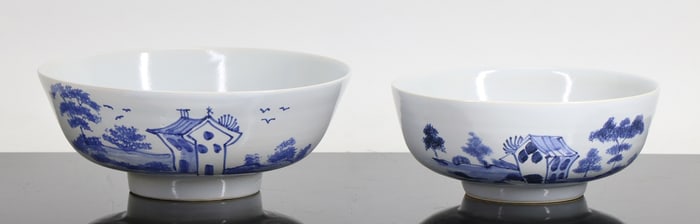 Michelle Erickson Delft Style Blue and White Transfer Bowls