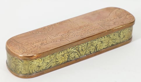 Dutch Engraved Snuff Box, Adam and Eve, c. 1750
