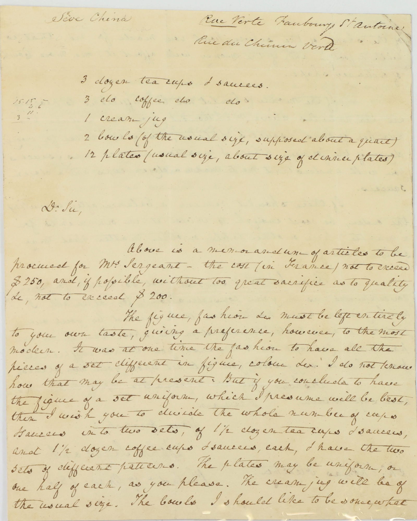 ALS John Sargeant (1779-1852) to Thomas Fletcher (1787-1866) (1 of 4)