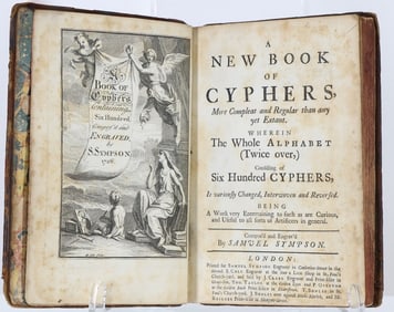 "A New Book of Cyphers," Samuel Sympson, 1726