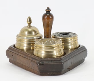 Spanish Standish in Treen and Brass, 18th c.